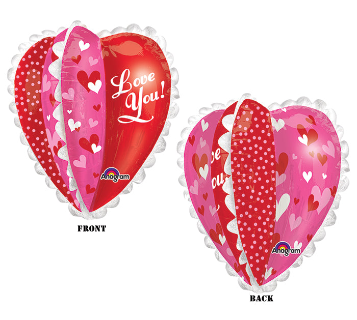 30" UltraShape Multi-Panel Heart Balloon