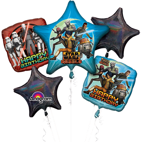 Bouquet Star Wars Rebels Birthday Balloon Packaged