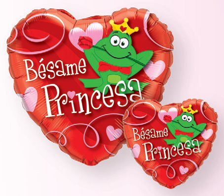 9" Airfill Only Besame Princesa Foil Balloon (Spanish)
