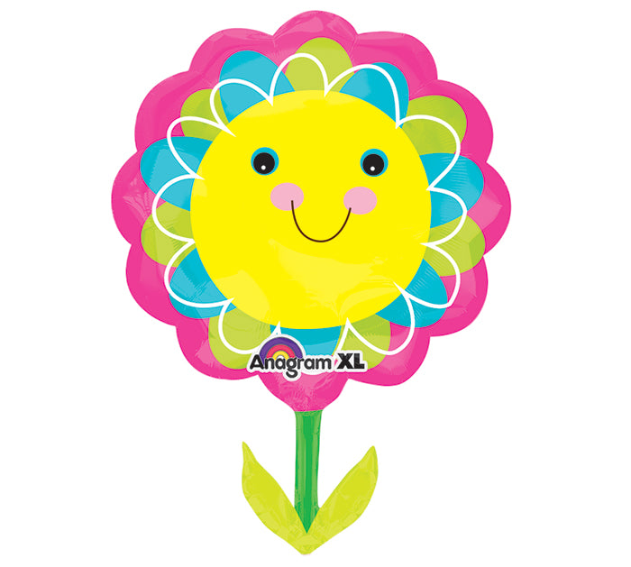 29" SuperShape Smiley Flower Balloon