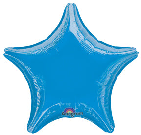 18" Royal Blue Star Anagram Brand Balloon