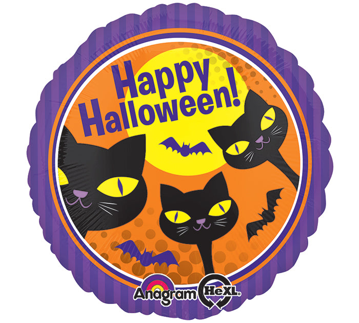 18" Halloween Cats Balloon