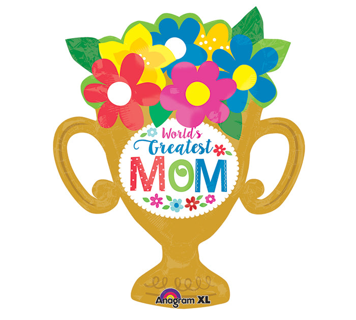 29" Jumbo Greatest Mom Trophy Cup Balloon