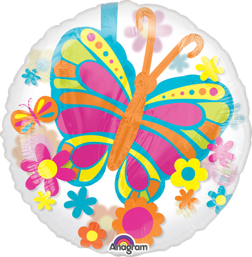24" Balloon Spring Butterfly Balloon Packaged