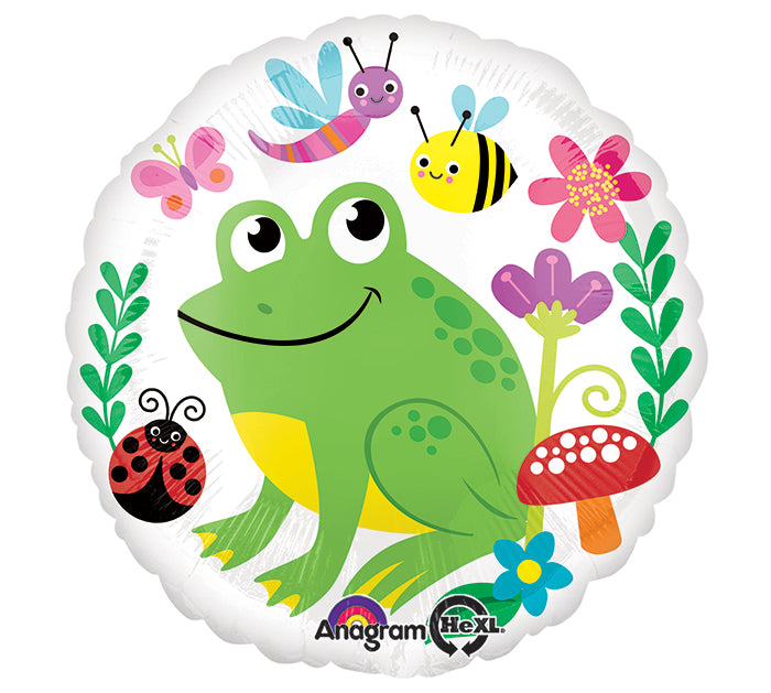 18" Happy Frog & Friends Balloon Packaged