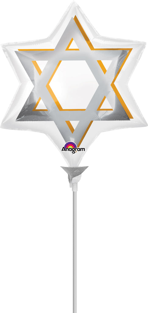 11" Airfill Only Star of David Balloon