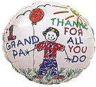 9" Airfill Only #1 Grandpa/Kids Balloon