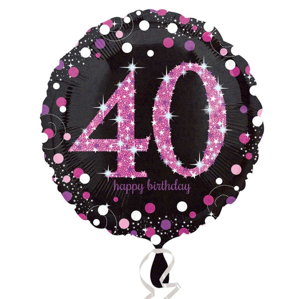 18" Pink Celebration 40 Balloon