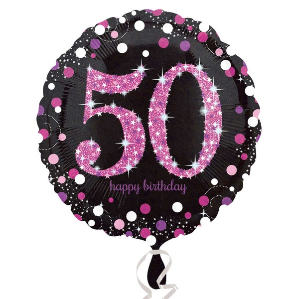 18" Pink Celebration 50 Balloon