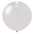 31" Gemar Latex Balloons (Pack of 1) Giant Metallic White