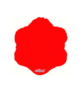 9" Airfill Only Red Flower Shape Balloon