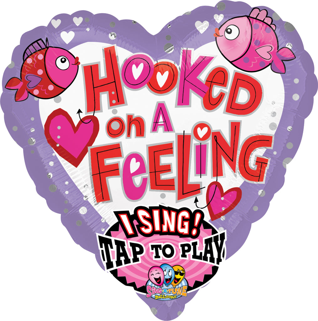 29" Singing Hooked on You Valentine Balloon