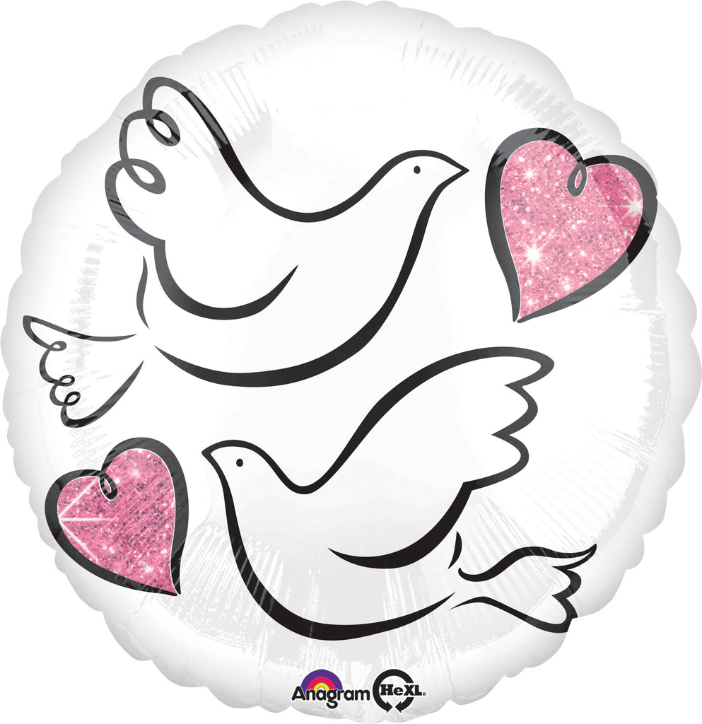 18" Wedding Doves Balloon