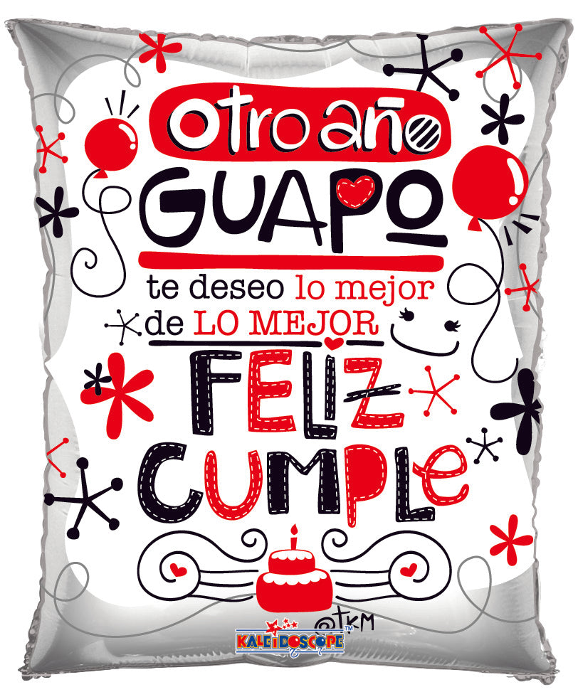 20" Feliz Cumple Guapo (Spanish) Foil Balloon