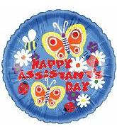 4" Airfill Only Happy Assistants Day Butterflies Balloon