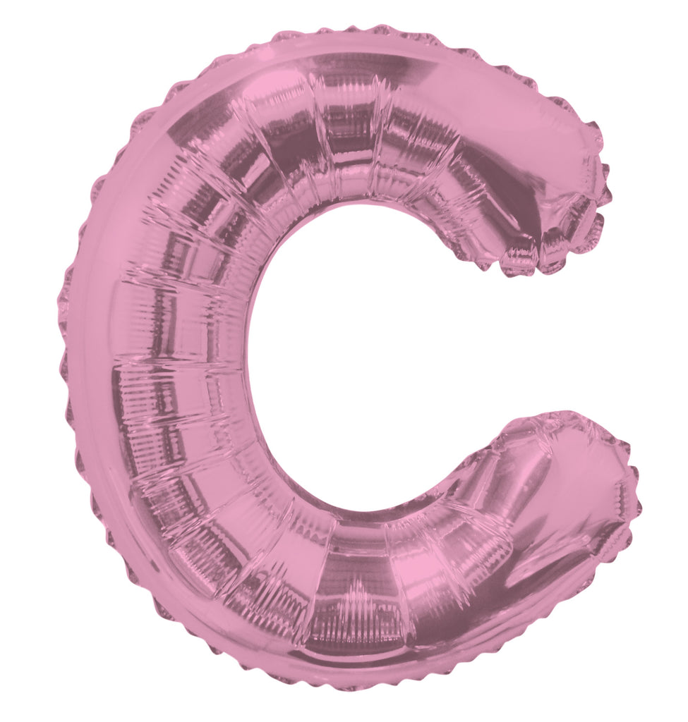 14" Airfill with Valve Only Letter C Pink Balloon