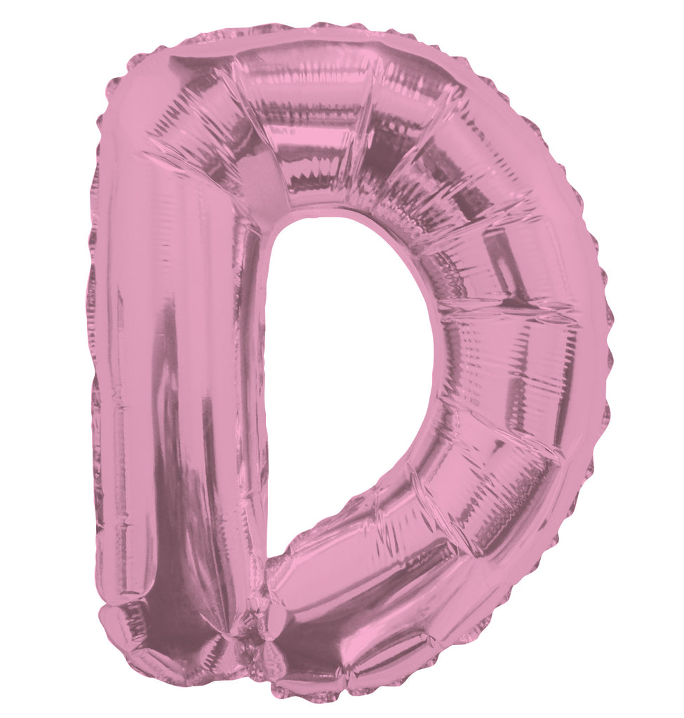 14" Airfill with Valve Only Letter D Pink Balloon