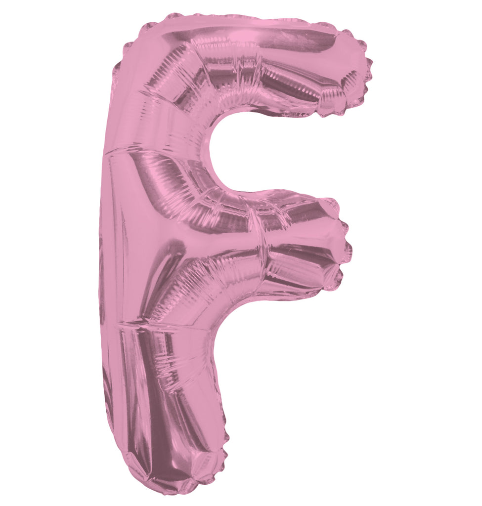 14" Airfill with Valve Only Letter F Pink Balloon