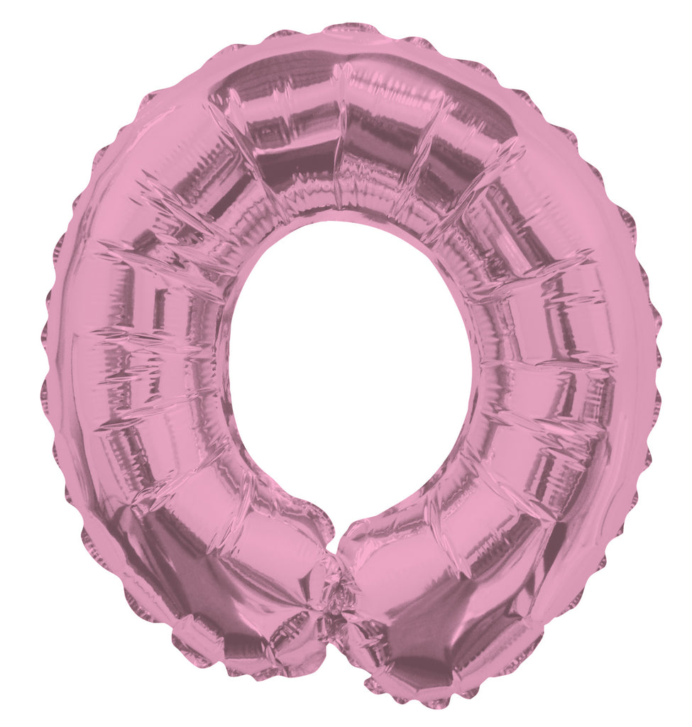 14" Airfill with Valve Only Letter O Pink Balloon