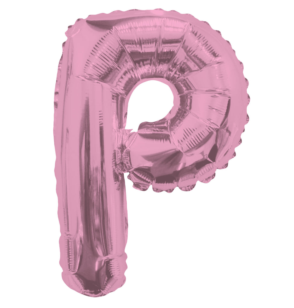 14" Airfill with Valve Only Letter P Pink Balloon