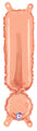 14" Airfill Only Megaloon Jr. Balloon Exclamation Point ( ! ) Rose Gold