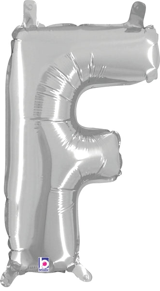 14" Airfill Only (Self Sealing) Megaloon Jr. Shape F Silver Balloon