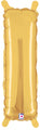 14" Airfill Only (Self Sealing) Megaloon Jr. Shape I Gold Balloon