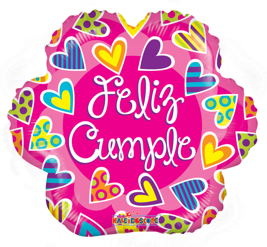 18" Feliz Cumple Flor Gellibean Balloon (Spanish)