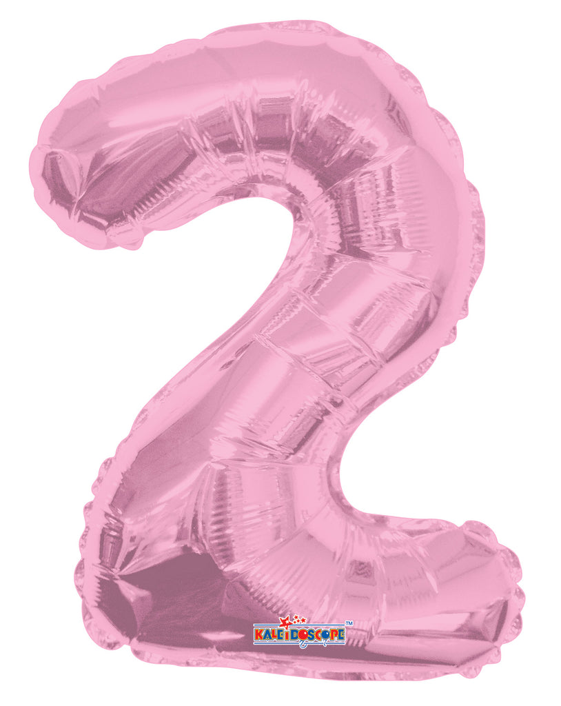 14" Airfill with Valve Only Number 2 Light Pink Balloon