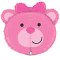 27" Multi-Sided Dimensionals Baby Girl Bear Balloon
