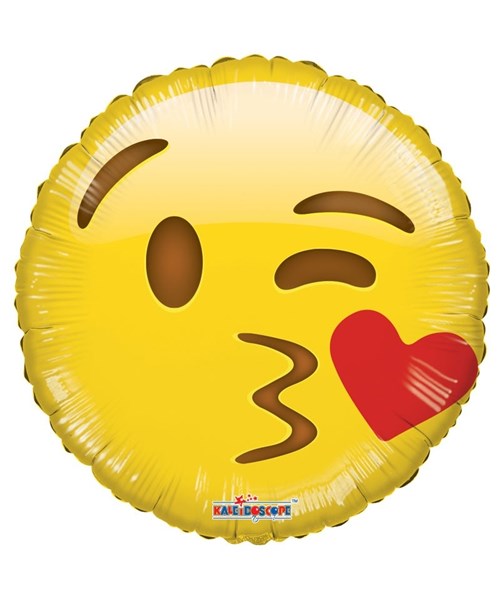 9" Airfill Only Smiley Kiss Foil Balloon