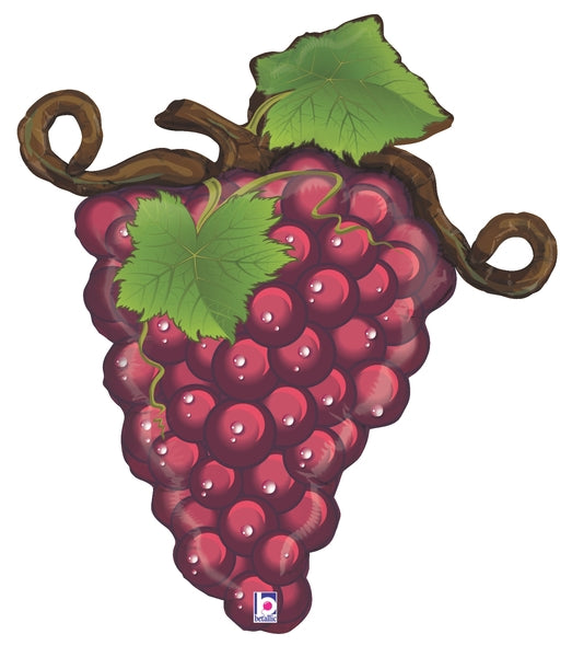 31" Foil Shape Linky Grapes - Red Balloon