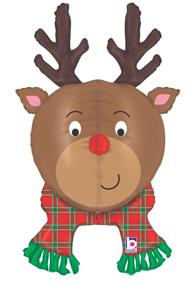 35" Multi-Sided Foil Shape Dimensionals Reindeer Balloon