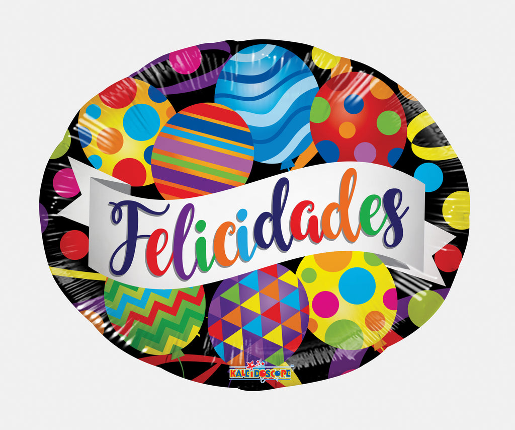 18" Felicidades Banner Y Globos Shape Balloon (Spanish)