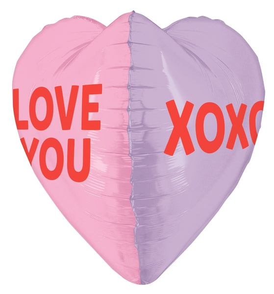 23" Multi-Sided Foil Shape Dimensionals Hearts Balloon