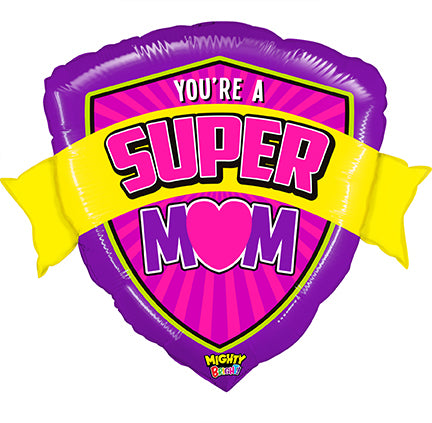 27" Mighty Bright Shape Packaged Mighty Super Mom Balloon
