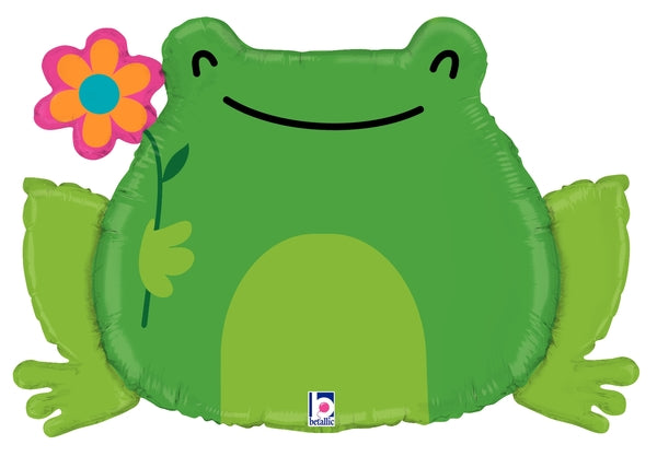 31" Shape Packaged Garden Frog Foil Balloon