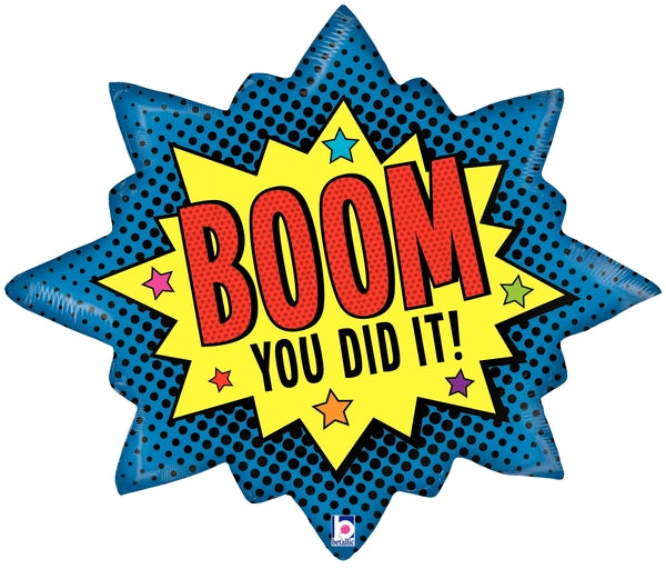 32" Shape Boom! You Did It! Foil Balloon