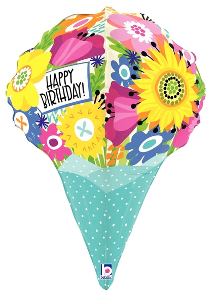 31" Multi-Sided Dimensionals Birthday Foil Balloon