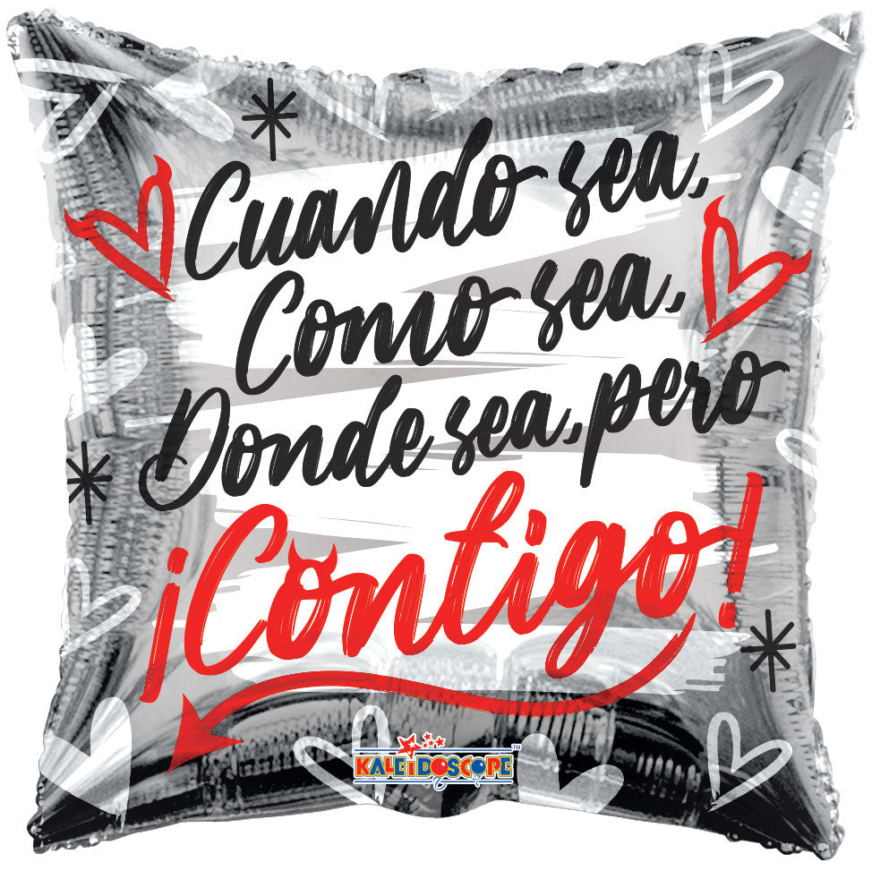 18" Donde Sea Contigo Foil Balloon (Spanish)