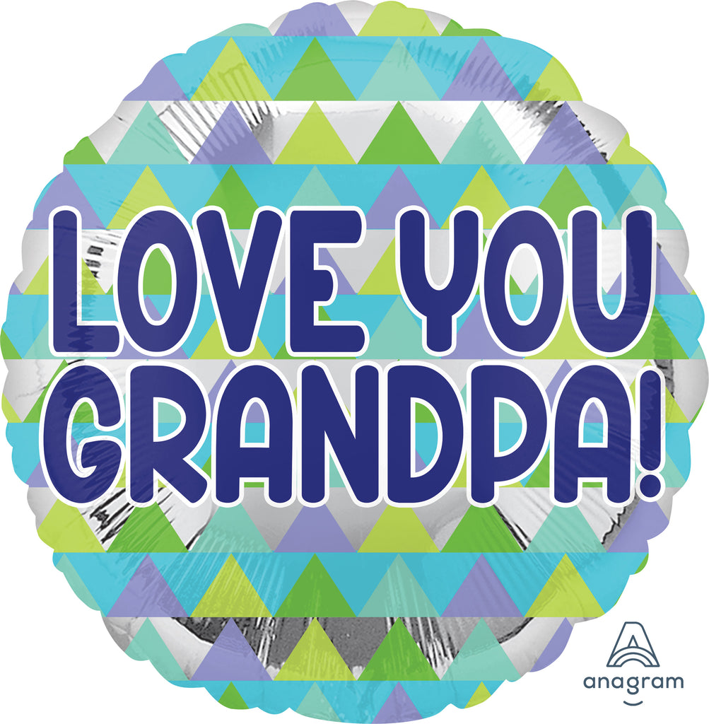 18" Grandpa Triangle Pattern Balloon