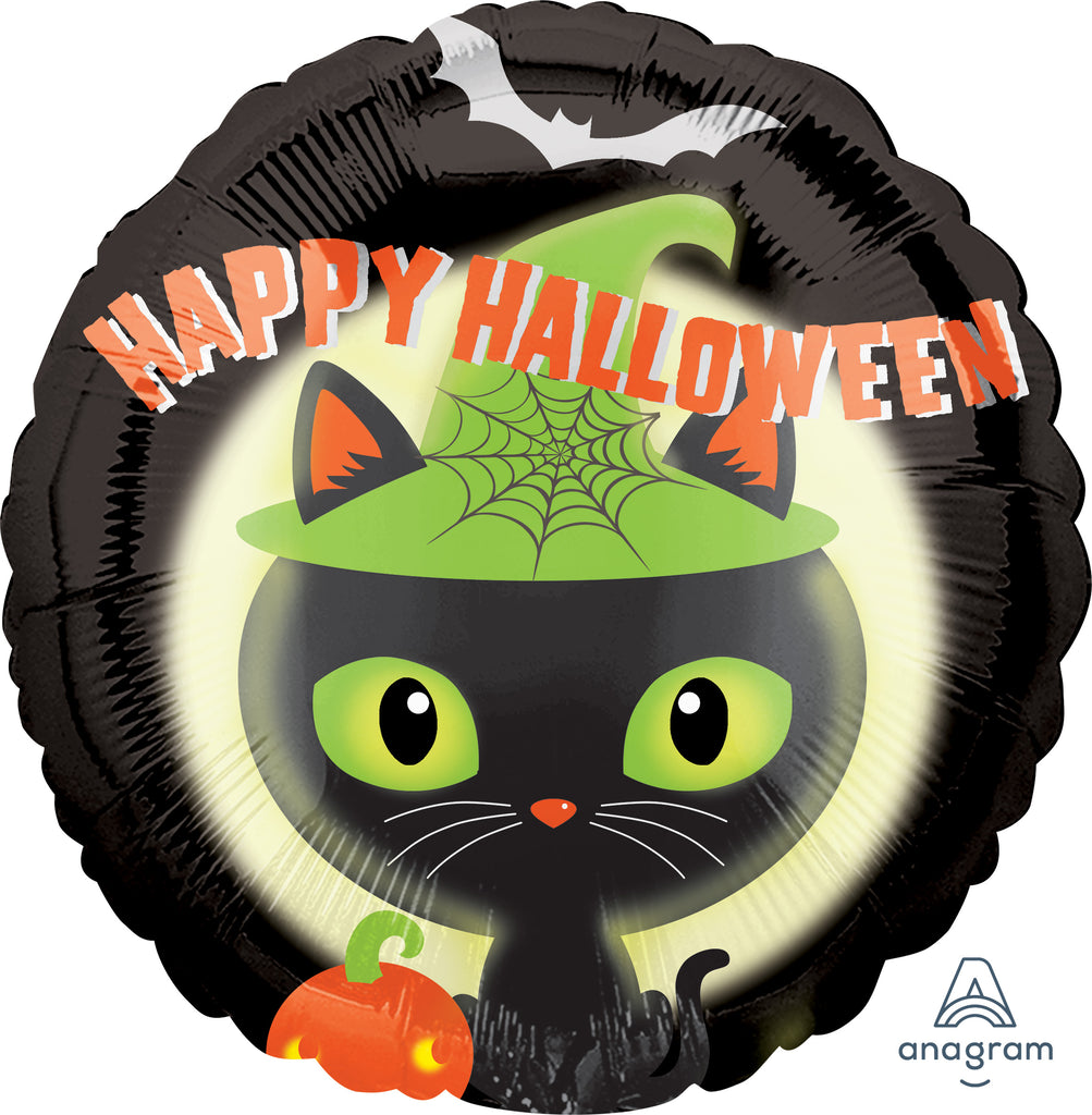 18" Halloween Black Kitty Balloon