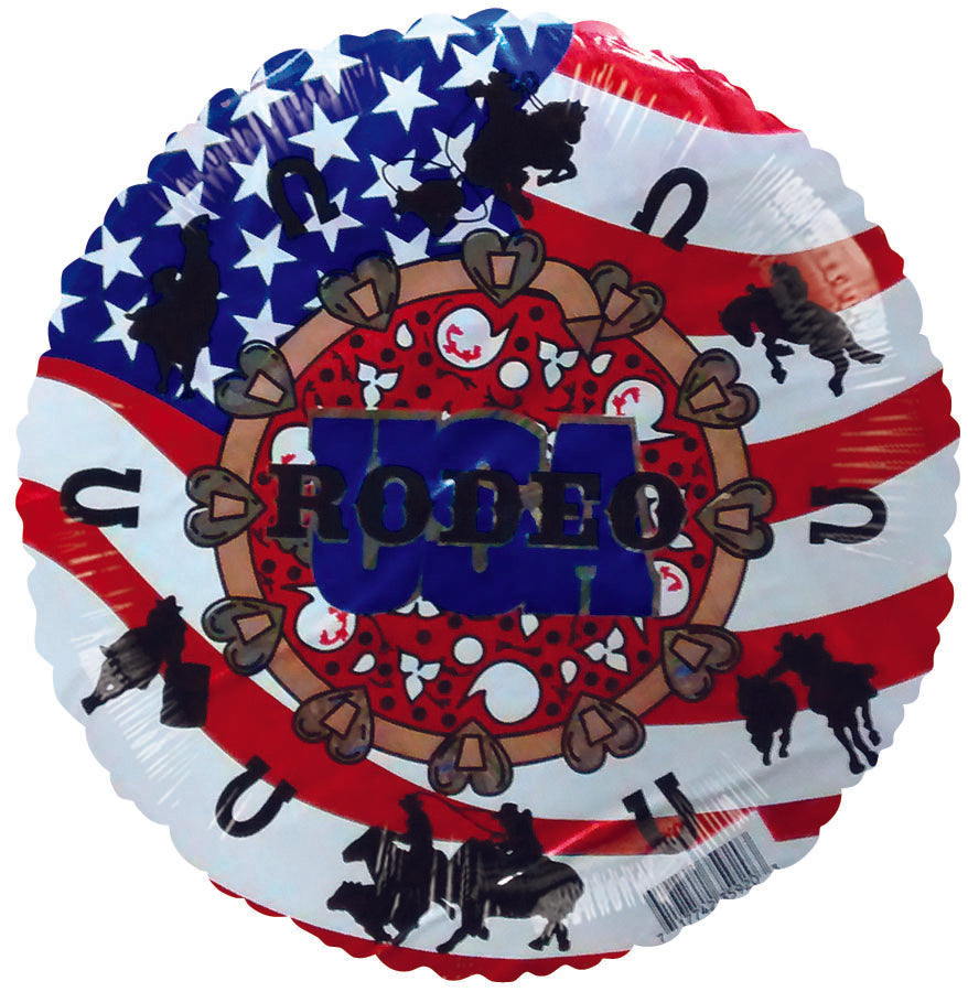 9" Airfill Only US Flag Rodeos Balloon