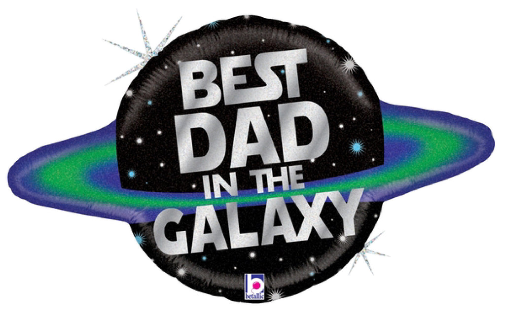 31" Foil Balloon Holographic Galactic Dad