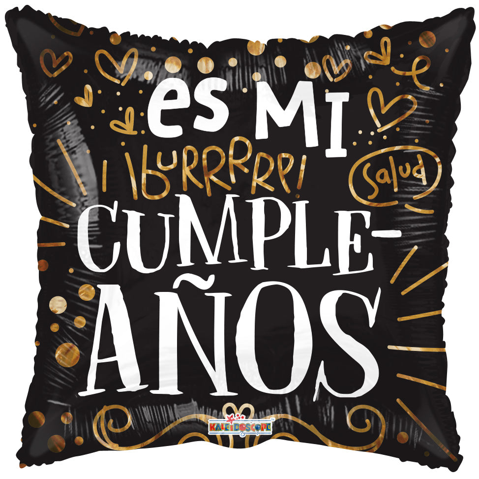 18" Cumple Chelas Vinos Y Regalos (Spanish) Foil Balloon