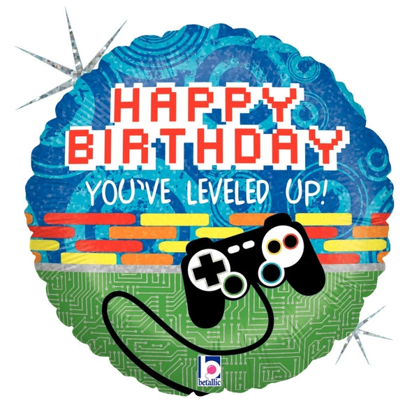 18" Holographic Balloon Game Controller Birthday