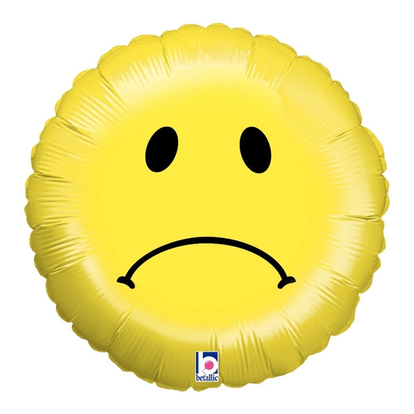 18" Balloon Packaged Sad Smiley