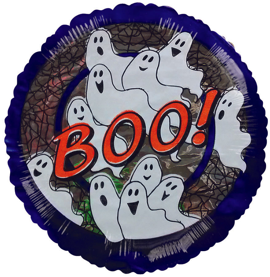 4" Airfill Only Boo Ghosts and Cobwebs Balloon