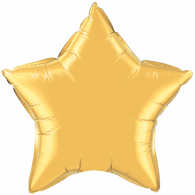 36" Star Foil Mylar Balloon Metallic Gold