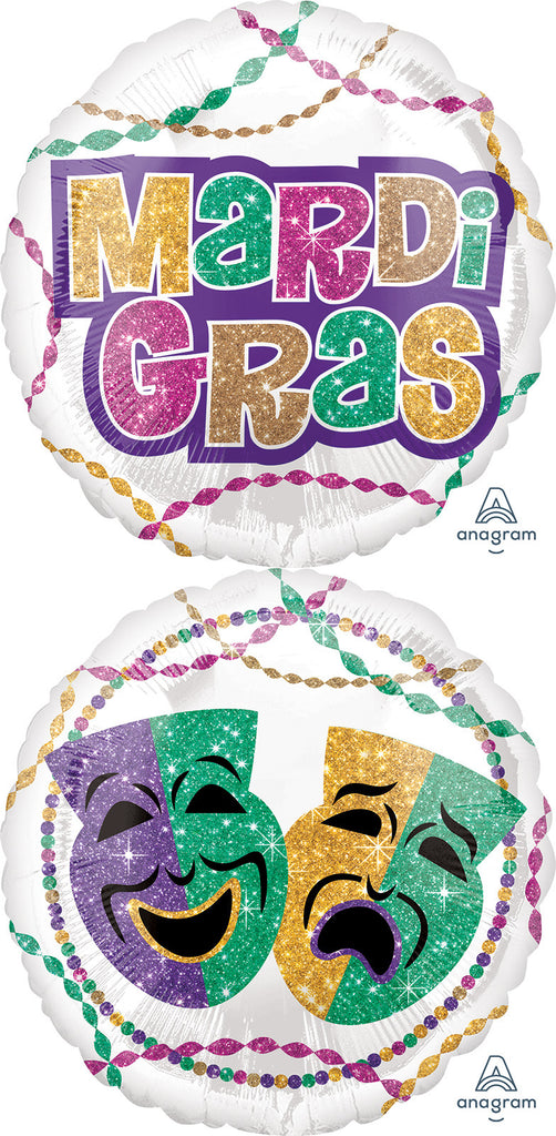 18" Mardi Gras Party Balloon